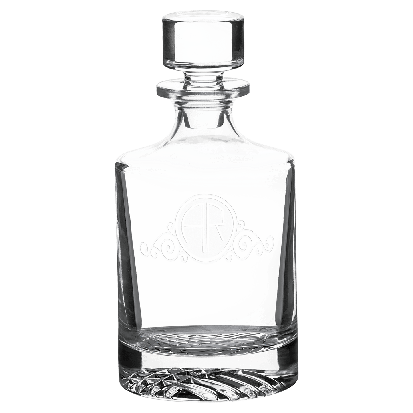 Polar Camel 850mL Round Glass Decanter in Black Gift Box with Printed Paper Sleeve