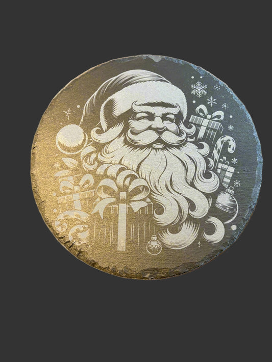 9 3/4" Round Slate Decor with Foam Pads