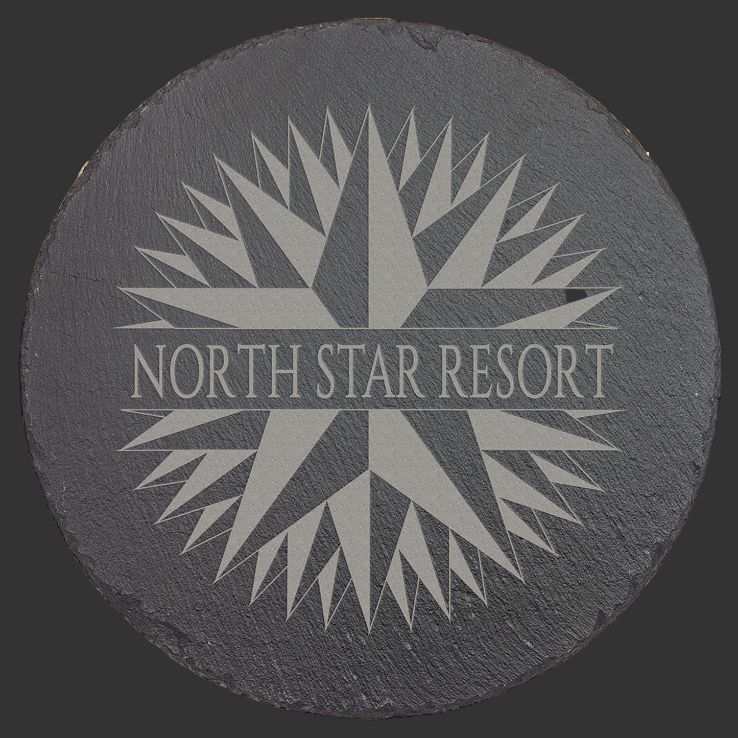 9 3/4" Round Slate Decor with Foam Pads