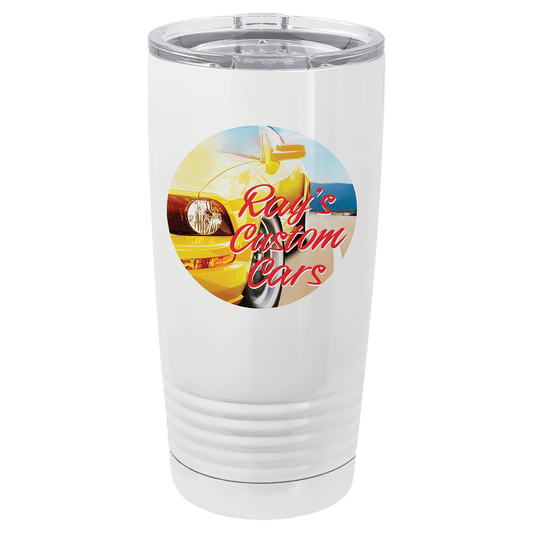White Sublimatable Polar Camel 20 oz. Vacuum Insulated Tumbler w/Lid
