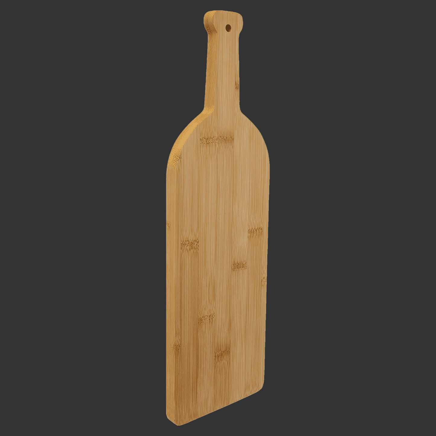 17" x 5 1/4" Bamboo Wine Bottle Cutting Board