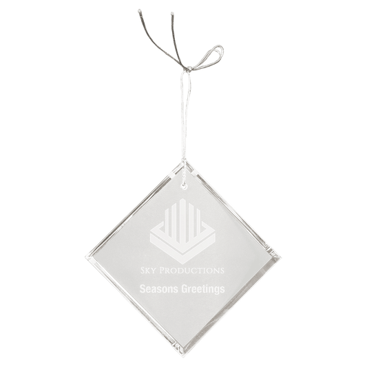 3" Crystal Diamond Ornament