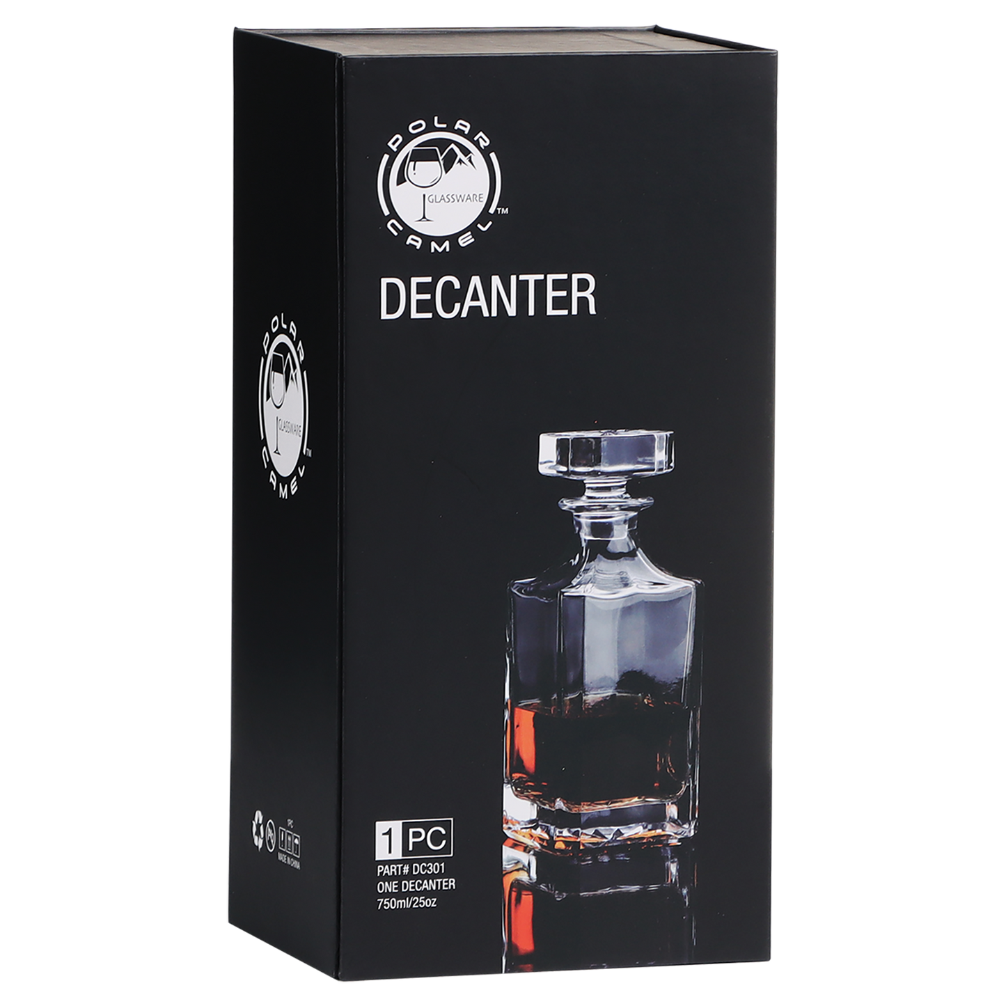 Glass Decanter- Square-750ml