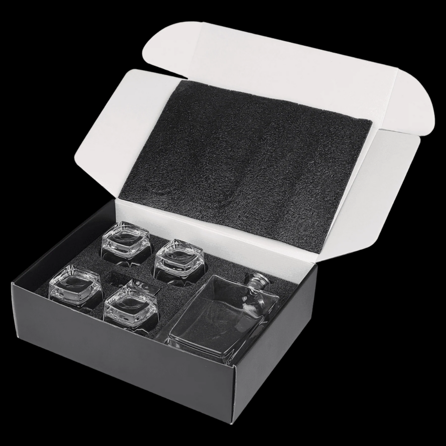 Decanter Set w/ Four 8oz Rocks Glasses