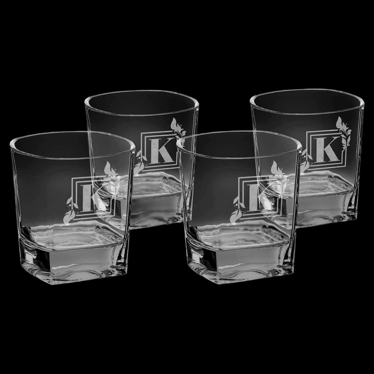 8 oz. Rocks Glasses in a Black Gift Box (Set of 4)
