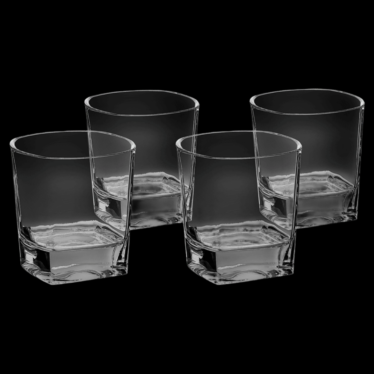 8 oz. Rocks Glasses in a Black Gift Box (Set of 4)