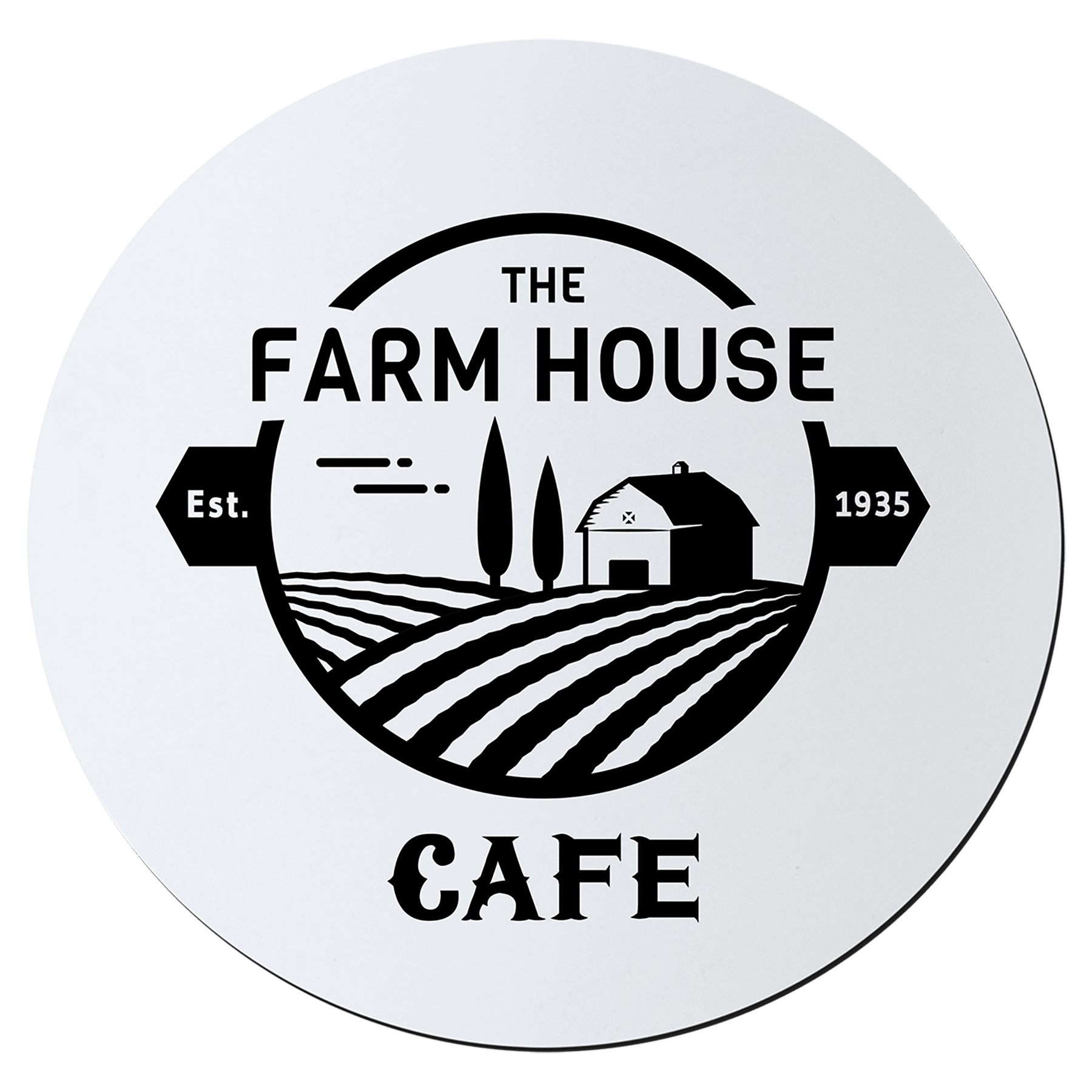 White/Black 3 3/4" Round Silicone Coaster