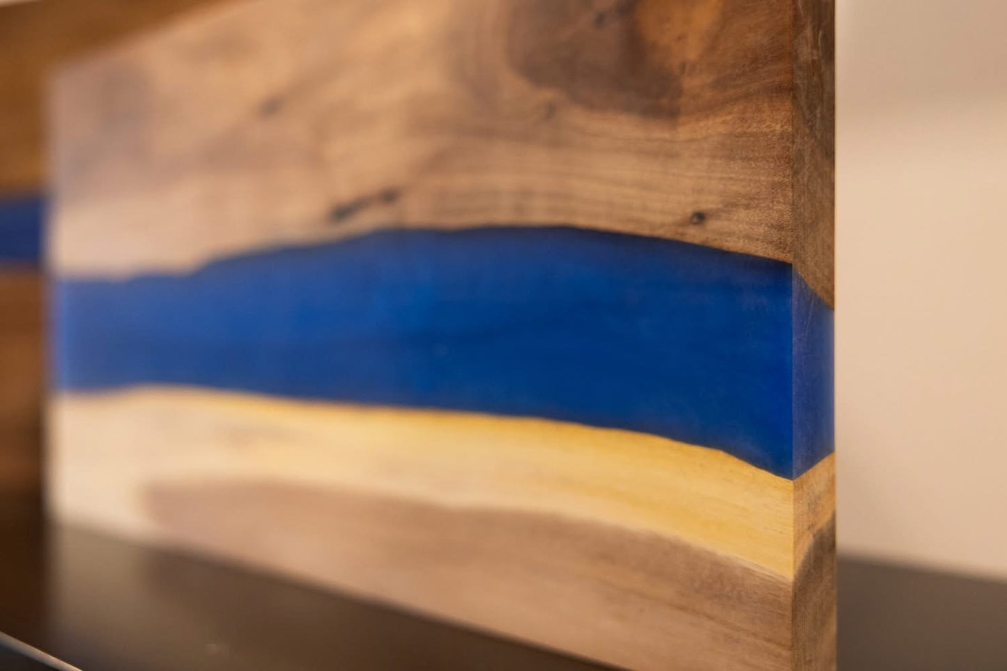 Serving Board: Acacia with Blue Pearl Resin