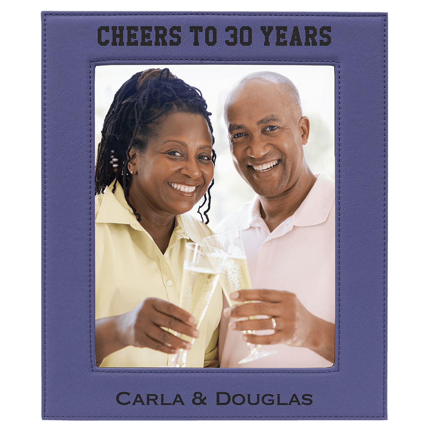 Purple 8" x 10" Laserable Leatherette Photo Frame
