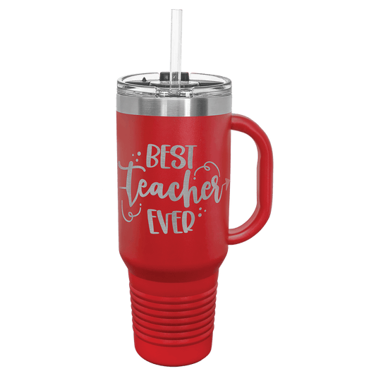 Red Polar Camel 40 oz. Travel Mug with Snap Lid & Straw
