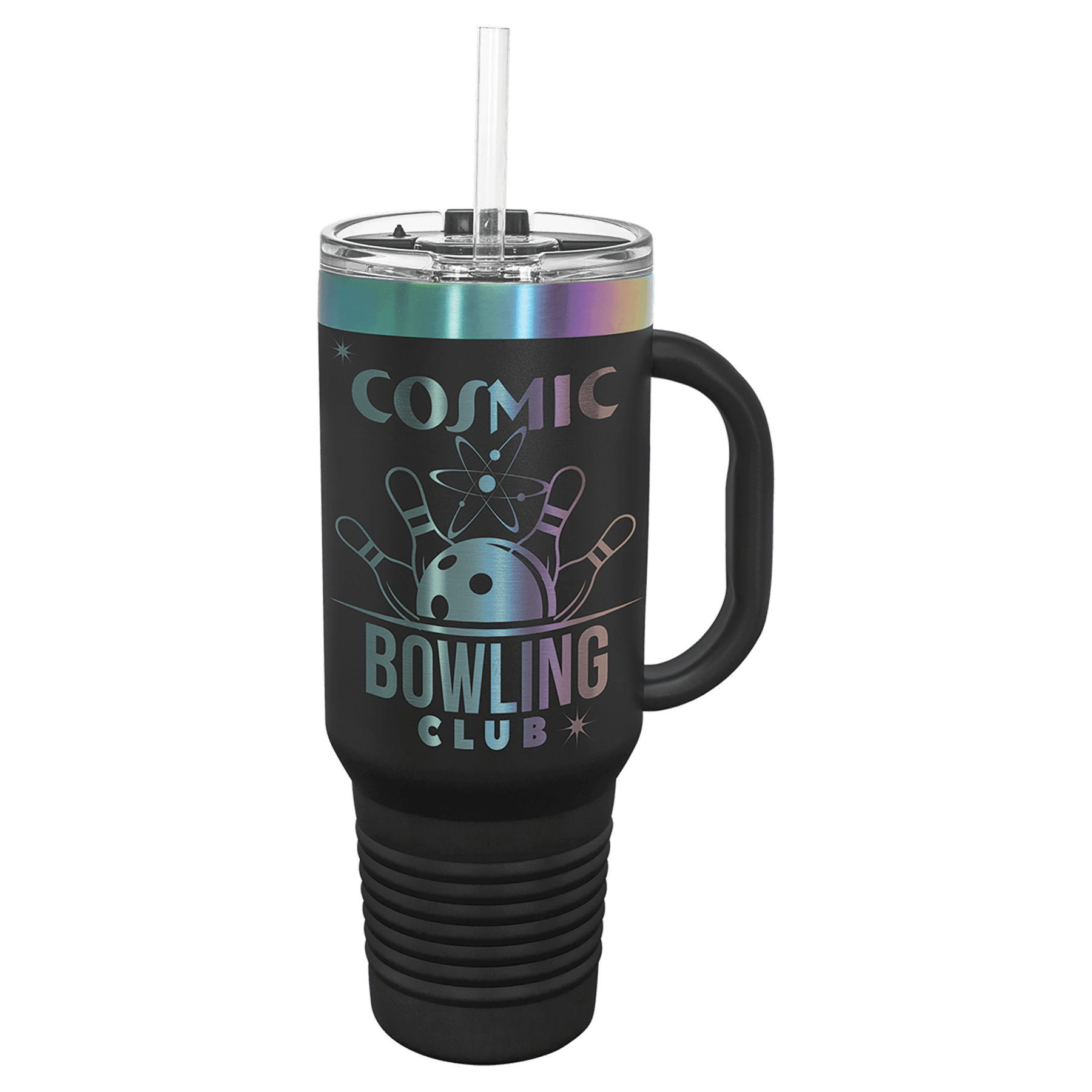 Black/Prism Polar Camel 40 oz. Travel Mug with Handle & Straw