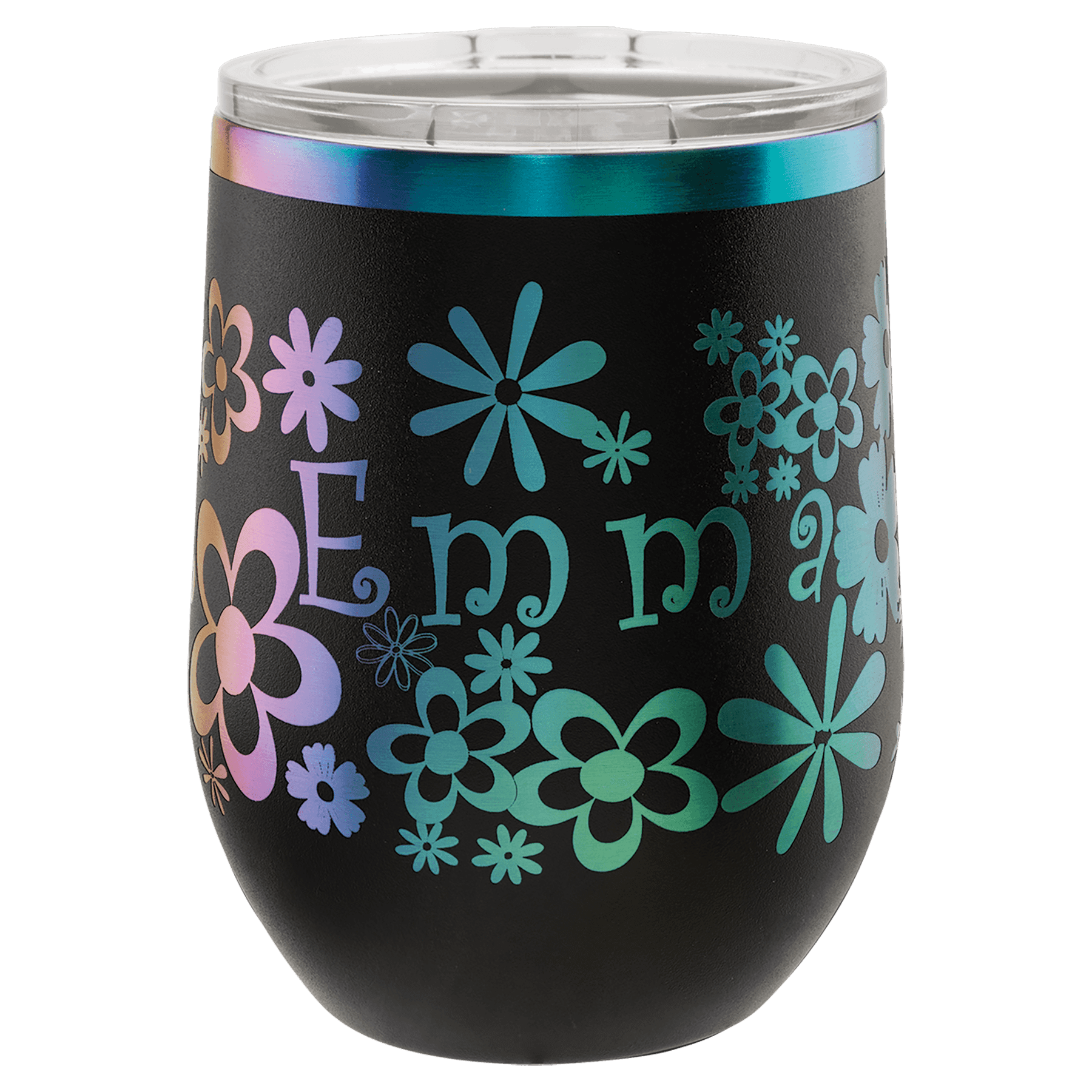 Black/Prism Polar Camel 12 oz. Stemless Wine Tumbler