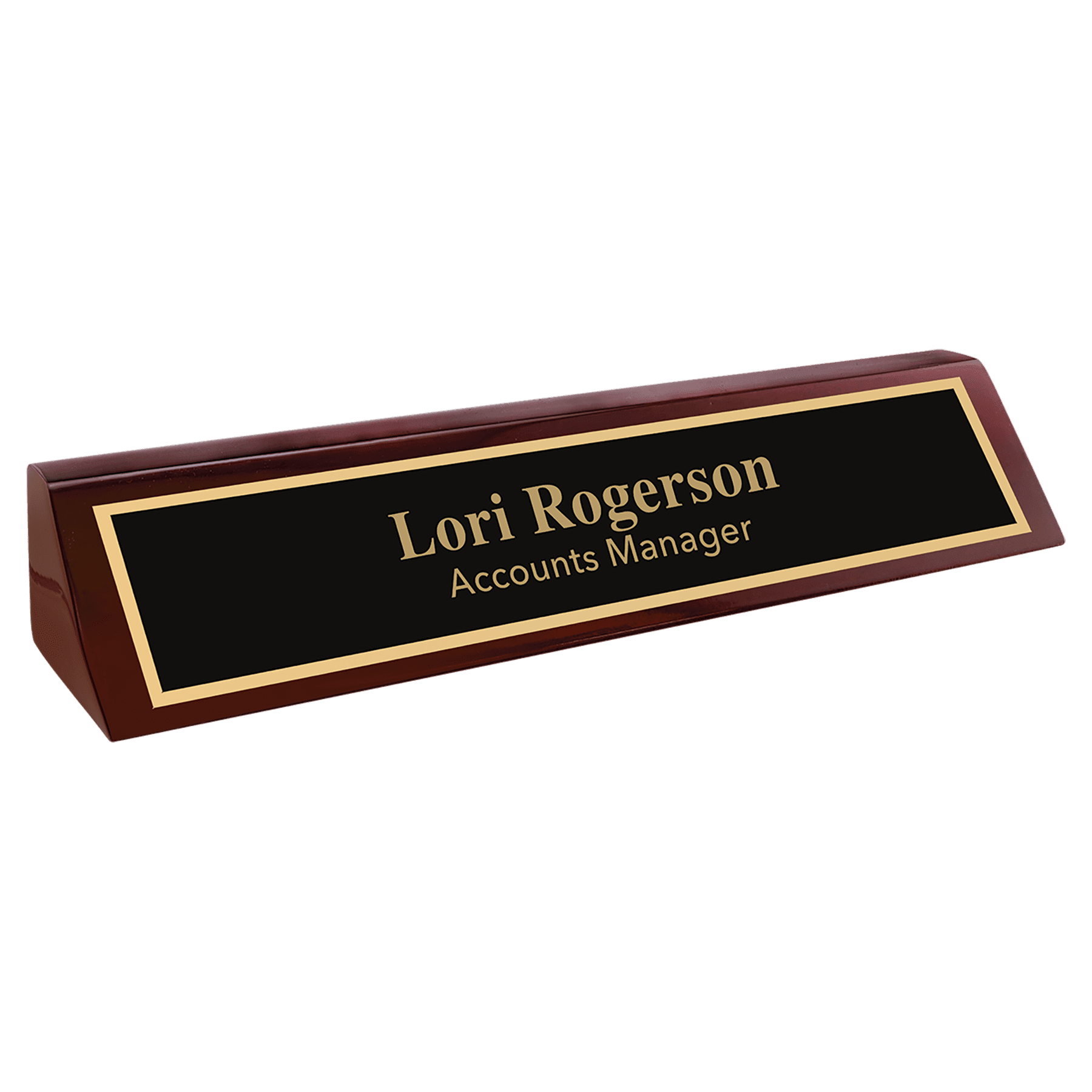 10 1/2" Rosewood Piano Finish Desk Wedge