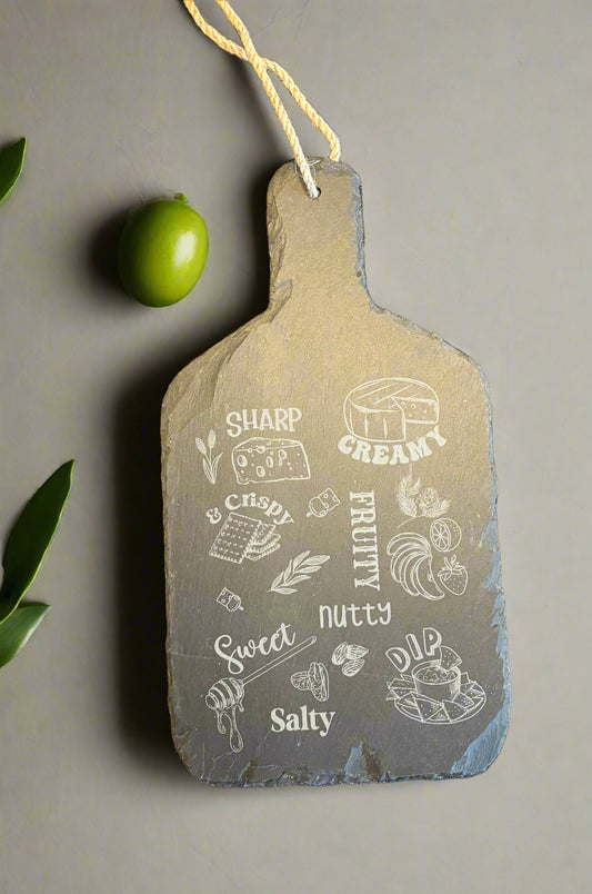 13 1/2" x 7" Rectangle Slate Cutting Board with Hanger String