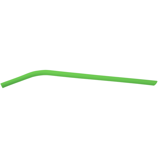 Green 10" Small Silicone Straw